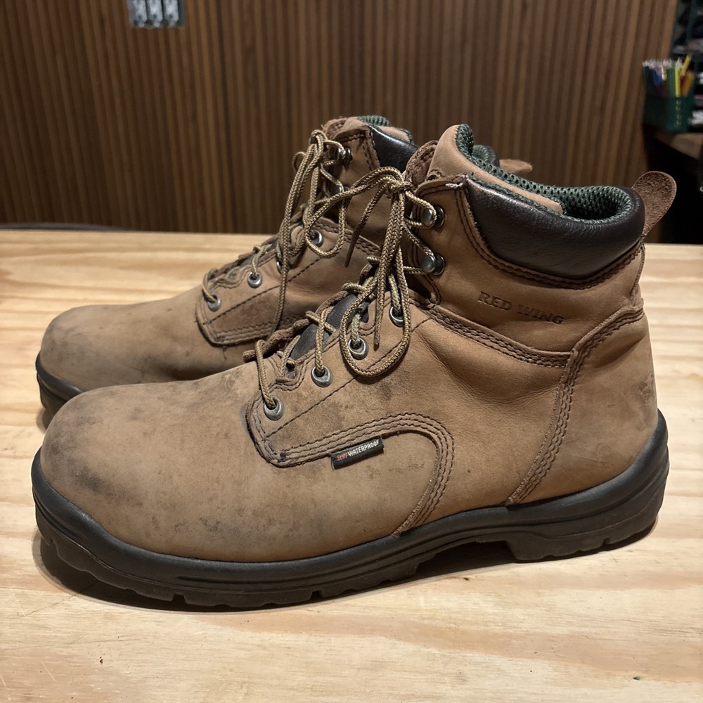 Redwing Men's Work Boots Sz 13 Light Brown Soft Toe ASTM F2892 11 Preowned Good